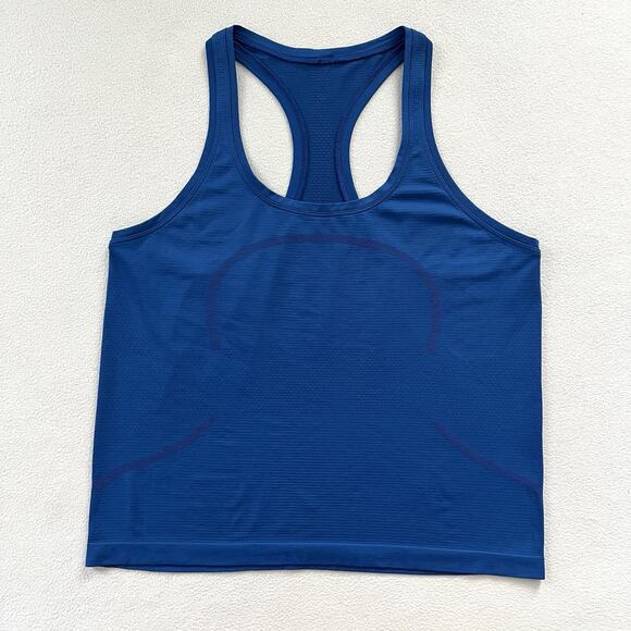 Lululemon Blazer Blue Tone Swiftly Tech Racerback Tank Top 2.0 Race Length 12 - Picture 1 of 6